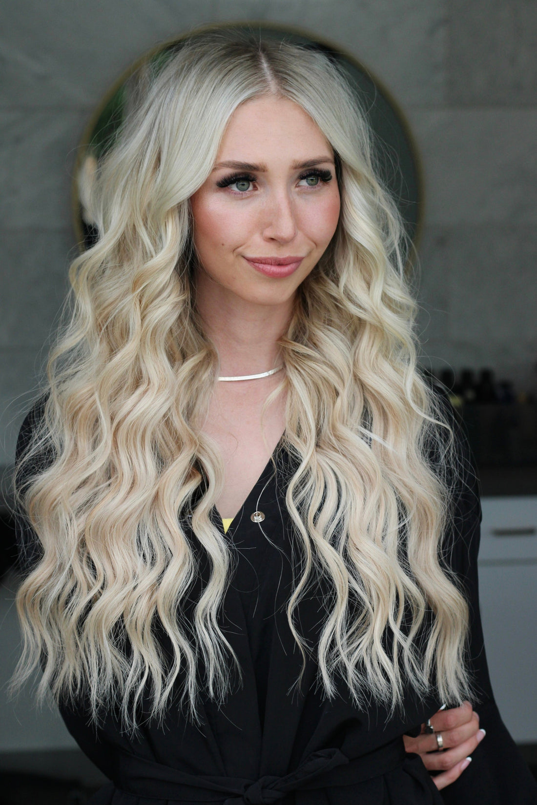 Bright Blonde Hair Extension Transformation