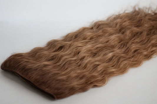 Hand Tied Weft, Natural Wave – 9/7 CHAMPAGNE DIAMOND (Beige Blonde)